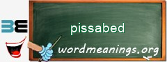WordMeaning blackboard for pissabed